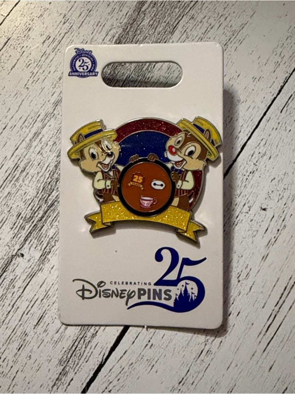 Disney 25th Anniversary Chip 'n' Dale Enamel Pin